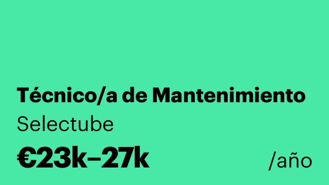 Técnico/a de Mantenimiento