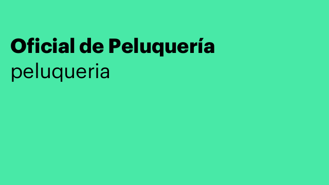 Oficial de Peluquería