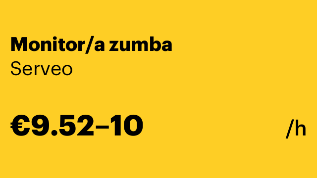 Monitor/a zumba