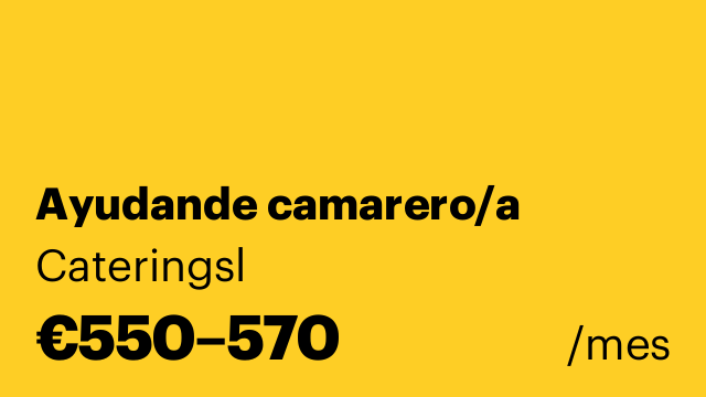 Ayudande camarero/a
