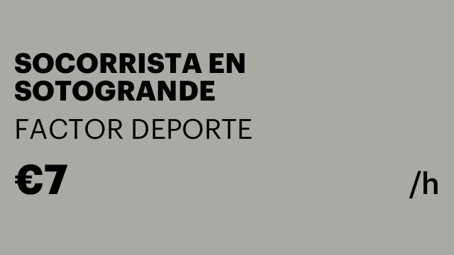 SOCORRISTA EN SOTOGRANDE