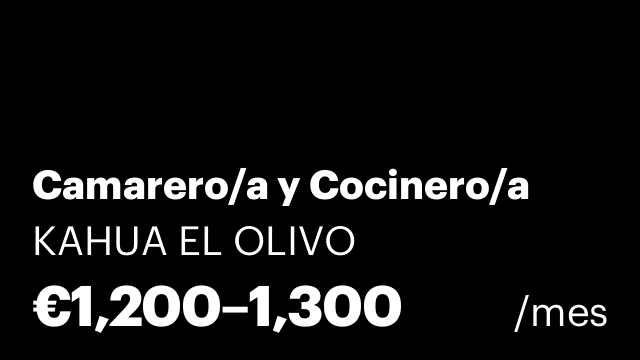 Camarero/a y Cocinero/a
