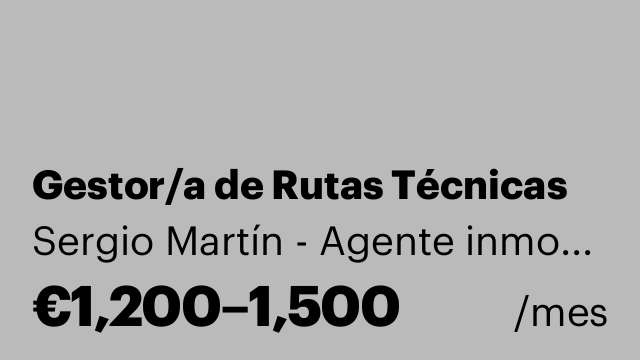 Gestor/a de Rutas Técnicas