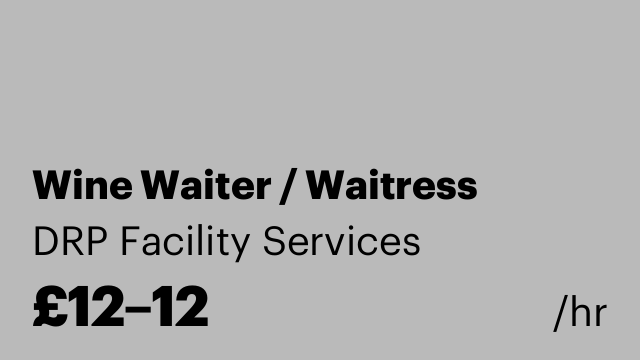 Wine Waiter / Waitress