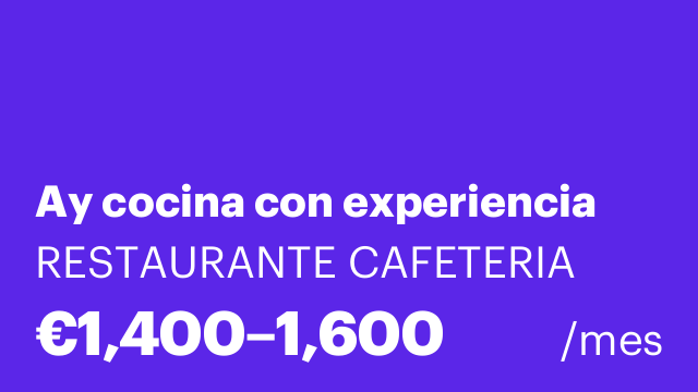 Ay cocina con experiencia