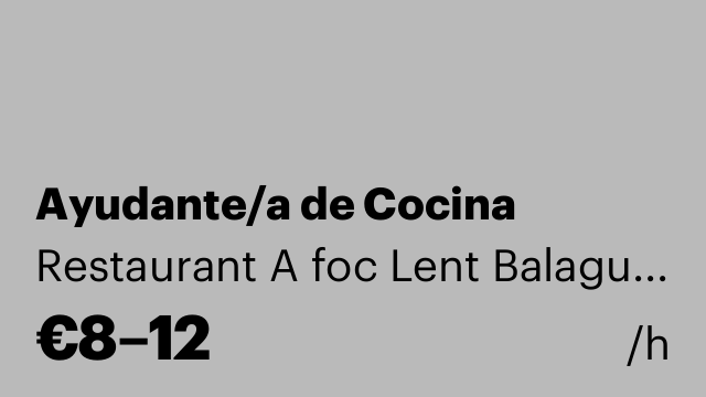 Ayudante/a de Cocina