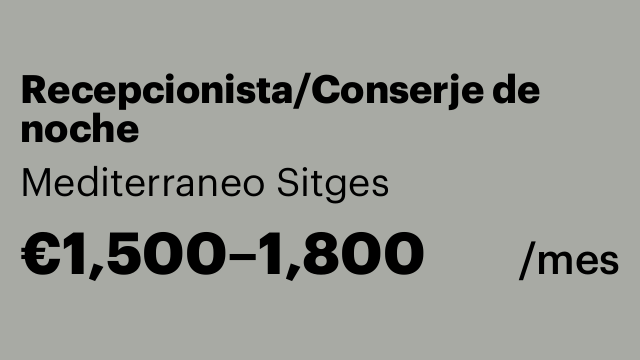 Recepcionista/Conserje de noche