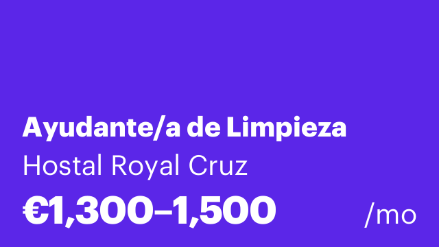 Ayudante/a de Limpieza