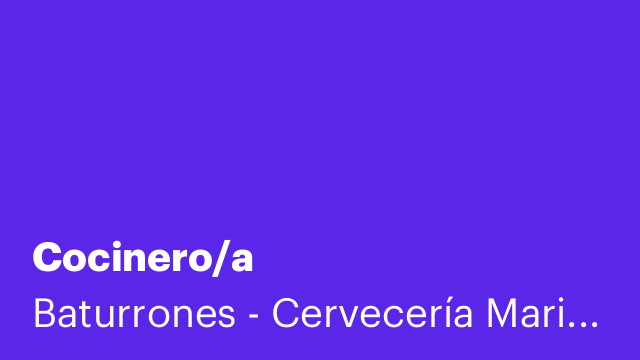 Cocinero/a
