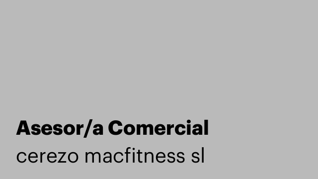Asesor/a Comercial