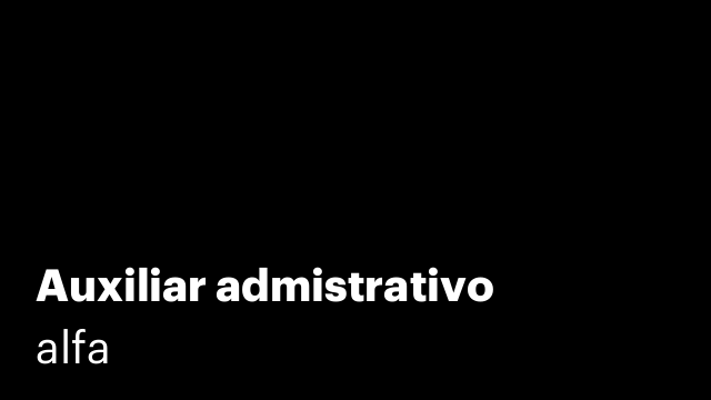 Auxiliar admistrativo