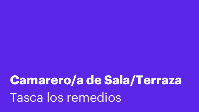 Camarero/a de Sala/Terraza