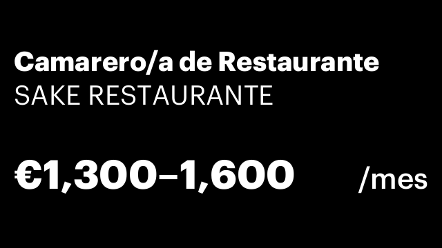 Camarero/a de Restaurante