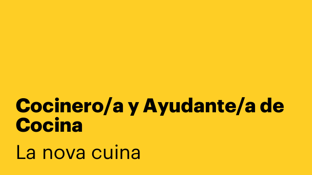 Cocinero/a y Ayudante/a de Cocina