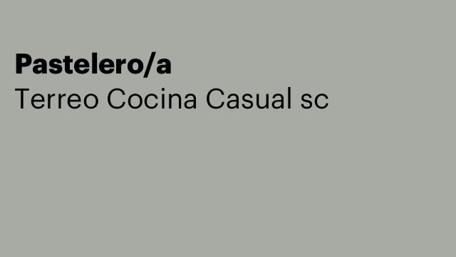 Pastelero/a