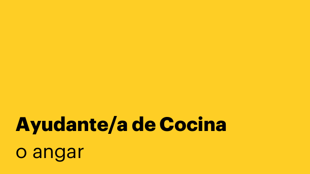 Ayudante/a de Cocina
