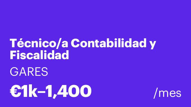Técnico/a Contabilidad y Fiscalidad