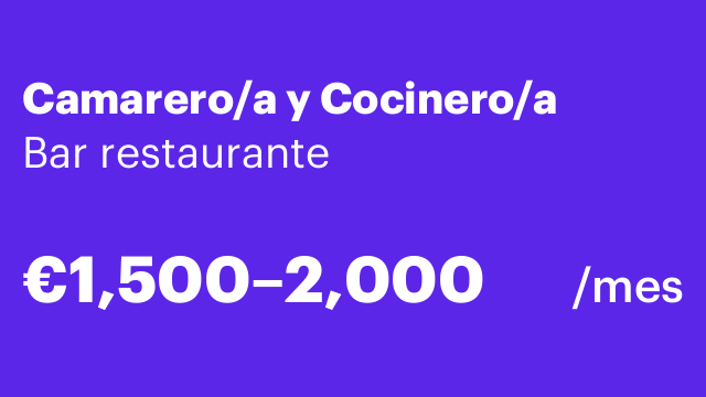 Camarero/a y Cocinero/a