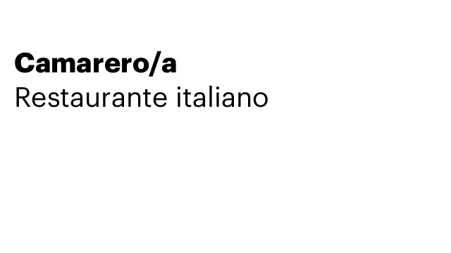 Camarero/a