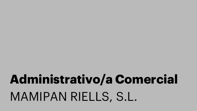 Administrativo/a Comercial