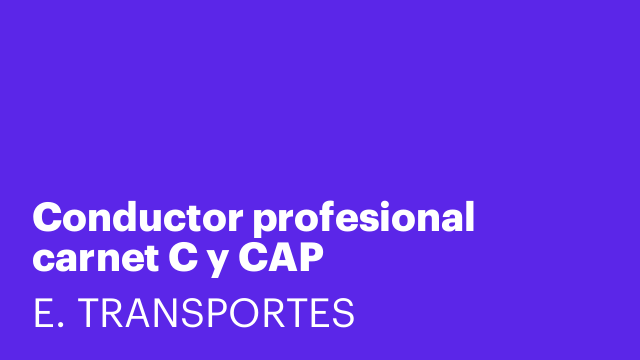 Conductor profesional carnet C y CAP