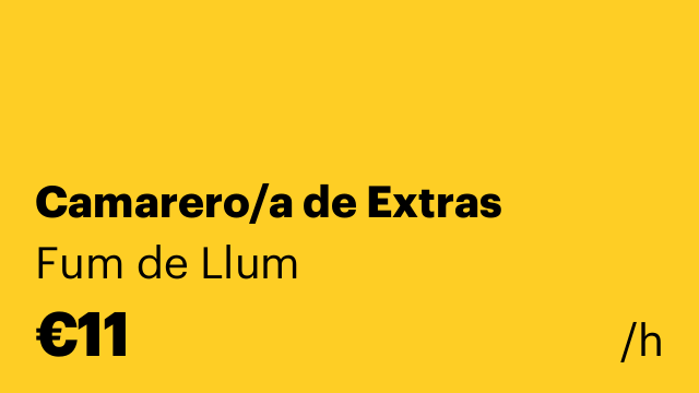 Camarero/a de Extras