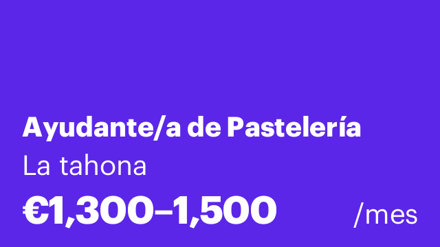 Ayudante/a de Pastelería