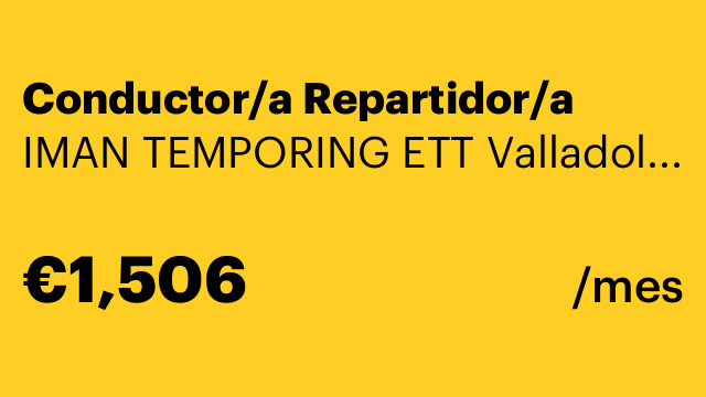 Conductor/a Repartidor/a