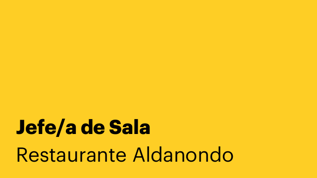 Jefe/a de Sala