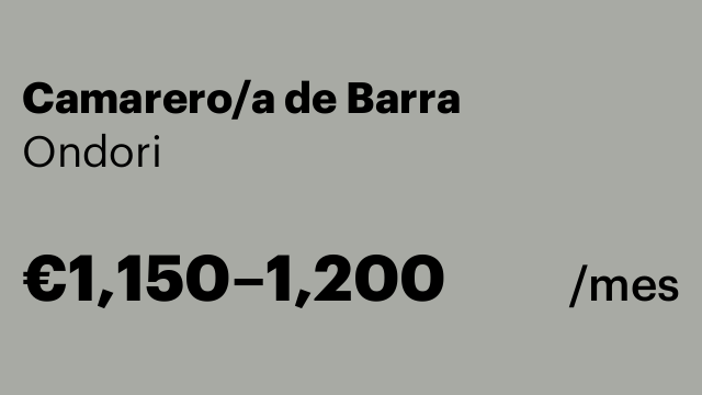Camarero/a de Barra