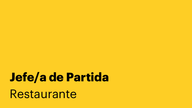 Jefe/a de Partida