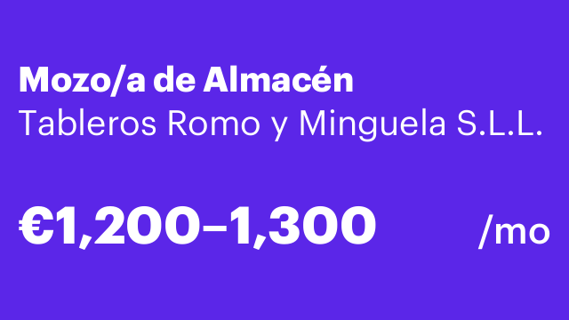 Mozo/a de Almacén