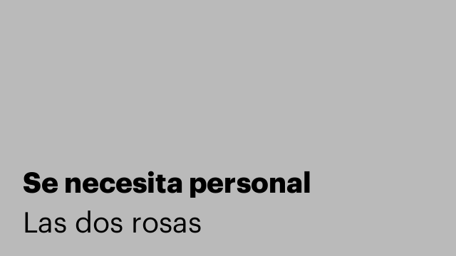 Se necesita personal