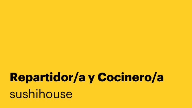 Repartidor/a y Cocinero/a