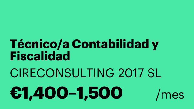 Técnico/a Contabilidad y Fiscalidad