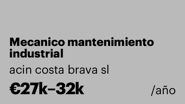 Mecanico mantenimiento industrial