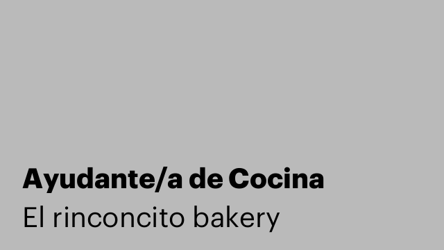 Ayudante/a de Cocina