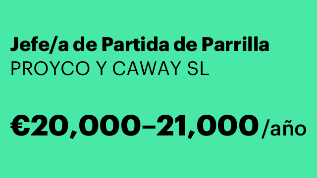 Jefe/a de Partida de Parrilla