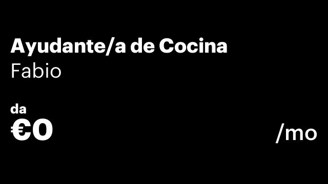 Ayudante/a de Cocina