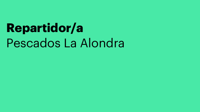 Repartidor/a