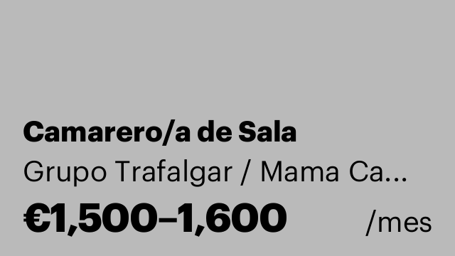 Camarero/a de Sala