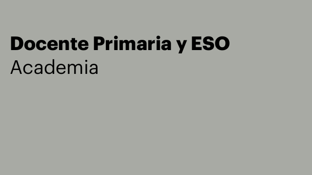 Docente Primaria y ESO