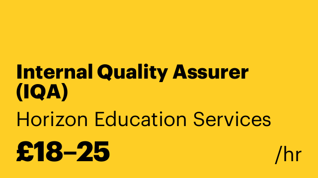 Internal Quality Assurer (IQA)