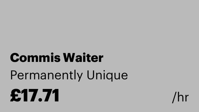 Commis Waiter