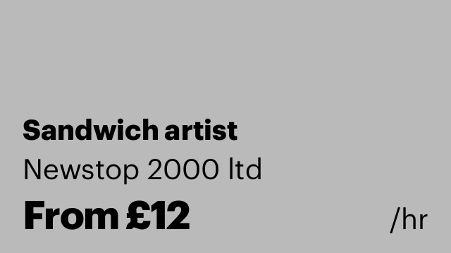 Sandwich artist