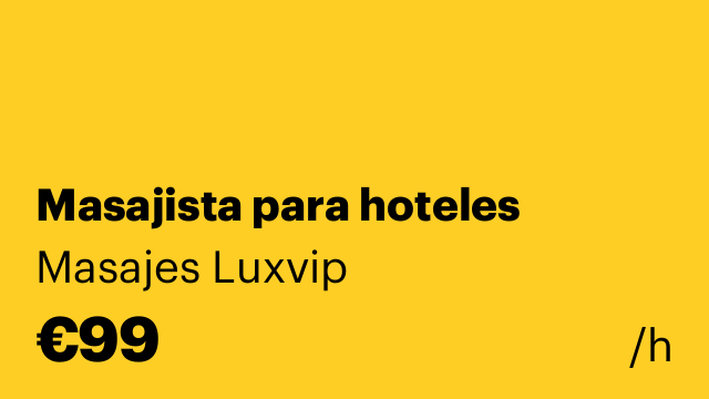 Masajista para hoteles
