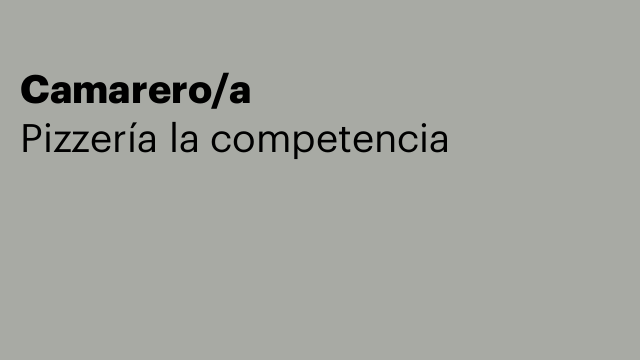 Camarero/a