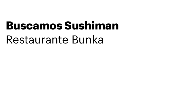 Buscamos Sushiman