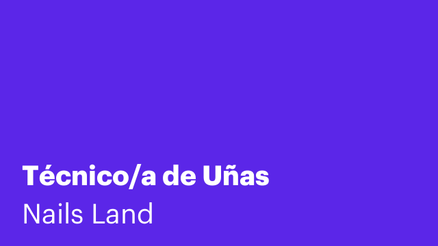 Técnico/a de Uñas