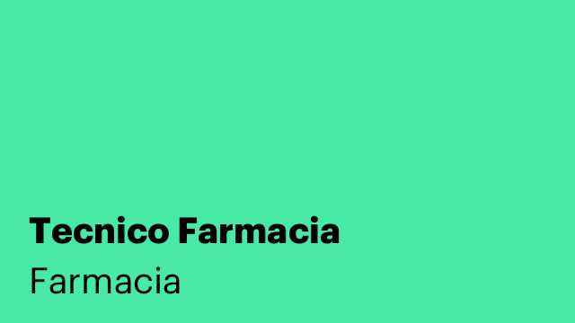 Tecnico Farmacia